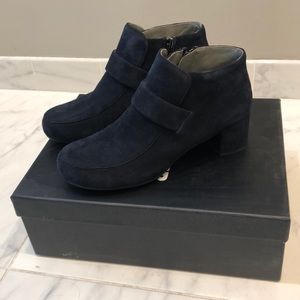 Jil Sander Navy midnight blue booties